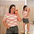 Blusa Zig Listra Rosa Plus Size - Imagem 1