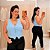 Blusa Colete Elisa Azul BB Plus Size - Imagem 1