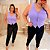 Blusa Colete Elisa Lilás Plus Size - Imagem 2