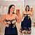 Vestido Adriana Multi Formas Azul Escuro Estampado Plus Size - Imagem 1