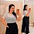 Blusa Tule Branca Poá Plus Size - Imagem 1