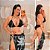 Biquíni com Saída Preta Estampada Plus Size - Imagem 1