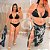 Biquíni com Saída Preta Estampada Plus Size - Imagem 2