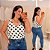 Regata Argola Branco Poá Plus Size - Imagem 1