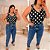 Regata Argola Preta Poá Plus Size - Imagem 2