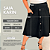 Saia Midi Botões Karin Preta Plus Size - Imagem 5