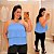 Blusa Alcinha Babado Zaya Azul BB Plus Size - Imagem 1