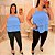 Blusa Alcinha Babado Zaya Azul BB Plus Size - Imagem 2