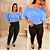 Blusa Ciganinha Aro Deise Azul BB Plus Size - Imagem 2