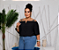 Blusa Ciganinha Aro Deise Preto Plus Size - Imagem 3