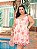 Vestido Curto Jeni Floral Rosa Plus Size - Imagem 1