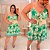 Vestido Curto Jeni Floral Verde Plus Size - Imagem 2