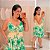 Vestido Curto Jeni Floral Verde Plus Size - Imagem 1
