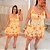 Vestido Curto Jeni Floral Amarelo Plus Size - Imagem 2