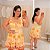 Vestido Curto Jeni Floral Amarelo Plus Size - Imagem 1