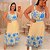 Vestido Vicky Floral Azul Plus Size - Imagem 2