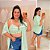 Conjunto Kimono Listra Fabi Verde Plus Size - Imagem 1