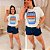 T shirt Sardines Branca Estampa Azul e Laranja Plus Size - Imagem 2