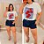 T shirt Pomodoro Branca Listra Plus Size - Imagem 2