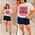 T shirt Coa Branca Estampa Rosa Plus Size - Imagem 2