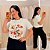 T shirt Big Dreams Branca Floral Plus Size - Imagem 1
