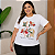 T shirt Big Dreams Branca Floral Plus Size - Imagem 1