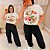 T shirt Big Dreams Branca Floral Plus Size - Imagem 2