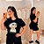 T shirt Happy Dog Preta Plus Size - Imagem 1