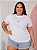 T Shirt AD Estampa Rosa Candy Plus Size - Imagem 3