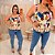 Blusa Alcinha Trop Estampa Folhas Coloridas Plus Size - Imagem 2