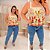 Blusa Alcinha Trop Off e Laranja Plus Size - Imagem 2