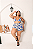 Biquíni com Short Perla Flor Azul Plus Size - Imagem 1
