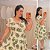 Vestido Visco Estampado Verde Plus Size - Imagem 1