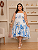Vestido Lily Estampado Azul Plus Size - Imagem 3
