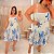 Vestido Lily Estampado Azul Plus Size - Imagem 2