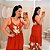 Vestido Ingrid Laranja Floral Plus Size - Imagem 1