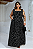 Vestido Longo Joana Preto Poá Plus Size - Imagem 3