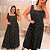 Vestido Longo Joana Preto Poá Plus Size - Imagem 2
