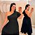 Vestido Nula Babado Marília Preto Plus Size - Imagem 1
