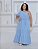 Vestido Nula Babado Marilía Azul Plus Size - Imagem 1