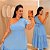 Vestido Nula Babado Marilía Azul Plus Size - Imagem 1