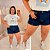 Short Jeans FF Cargo Dafne Escuro Plus Size - Imagem 2