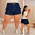 Short Jeans FF Cargo Dafne Escuro Plus Size - Imagem 1