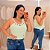 Blusa Alça Duna Jaque Verde Água Plus Size - Imagem 1