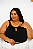 Blusa Alça Duna Cris Preta Trança Plus Size - Imagem 1
