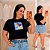 Cropped 3D Dog Listra Azul Plus Size - Imagem 1
