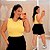 Regata Ribana Lisa Laura Amarela Plus Size - Imagem 1
