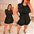 Macaquinho Babado Nicole Preto Plus Size - Imagem 2