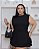Macaquinho Babado Nicole Preto Plus Size - Imagem 1