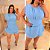 Macaquinho Babado Nicole Azul Plus Size - Imagem 2
